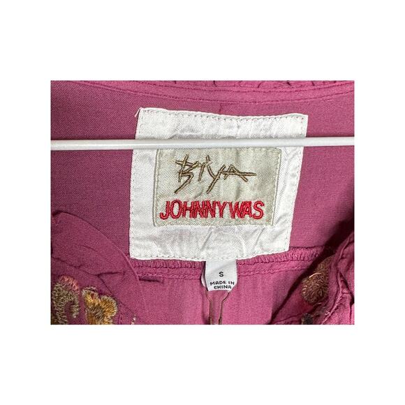 Johnny Was Biya Violet Irma Embroidered 3/4 Sleeve‎ Blouse Small B11423B6 New - Picture 7 of 10
